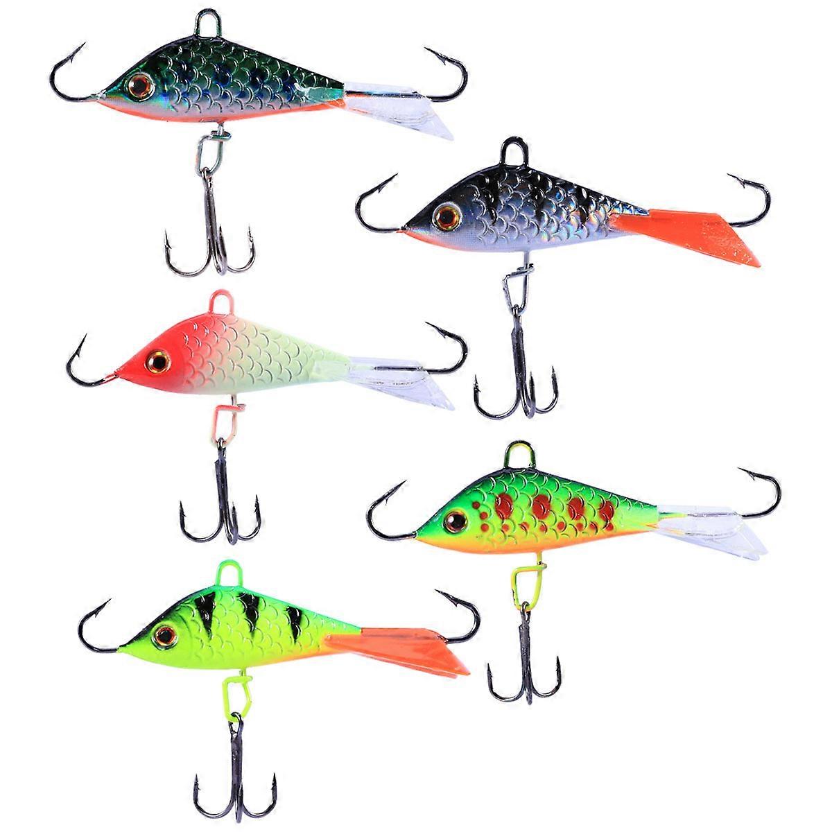 Swimming Fishing Lures High-Strength Hooks Seabass Black Bass Fishing Tackle Accessories 5Pcs