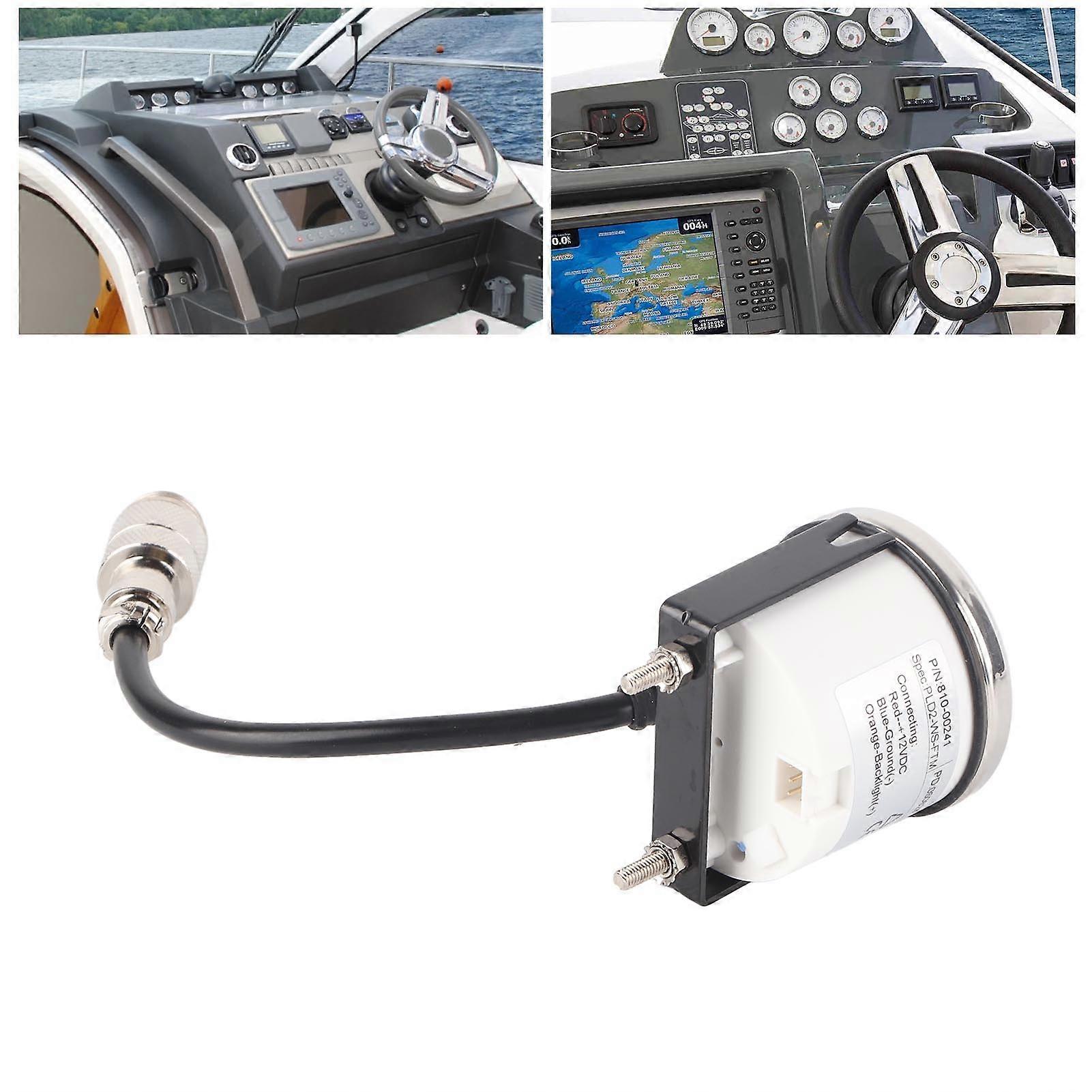 Depth Sounder Waterproof Dash Depth Finder Transducer with White Backlight for Yachts Boats