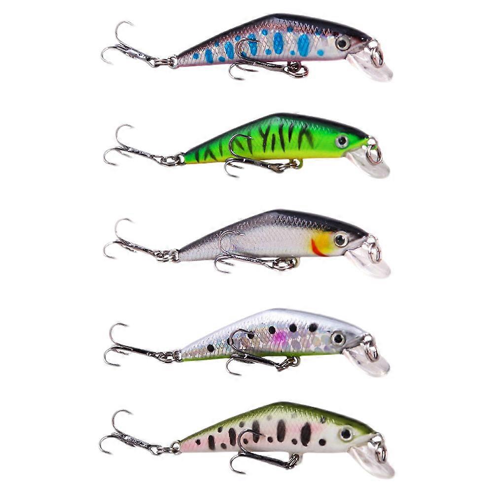 Freshwater Fishing Lures Set Artificial Bass Fishing Baits Fishing Enthusiasts Green 5pcs