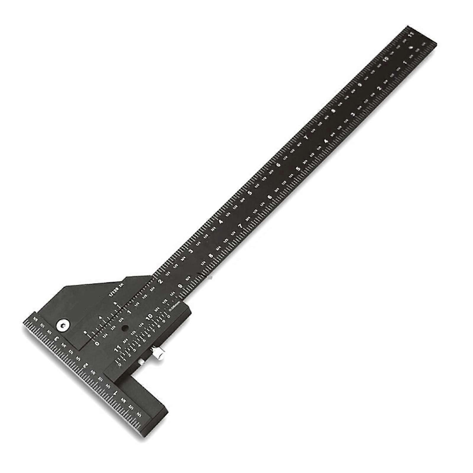 Woodworking tool Tsquare Vernier caliper Aluminum alloy Scriber Depth gauge Marking tools (Type B 0210mm) 1Pcs