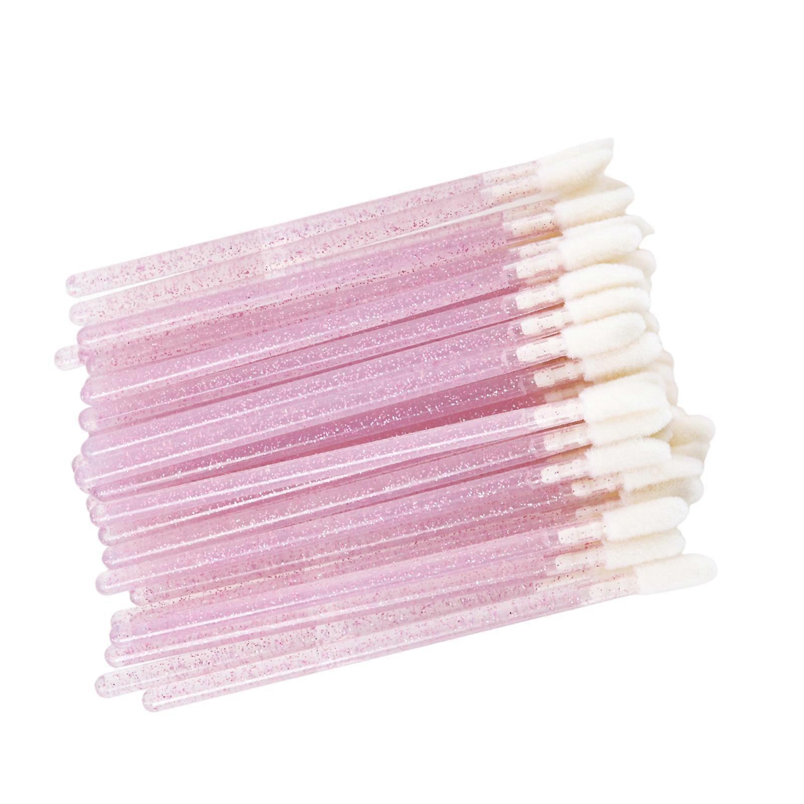 Disposable Lip Brushes 50pcs Makeup Lipstick Applicators Soft Portable Beauty Tools for Lip Gloss Application Multicolor