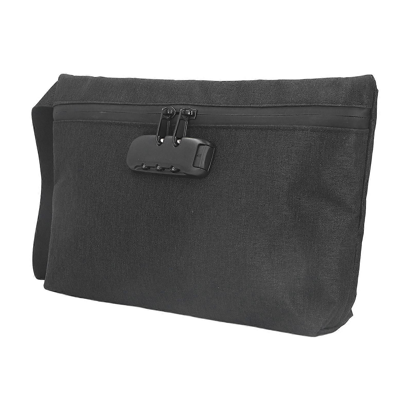 Smell Proof Bag with Combination Lock Carbon Lined Odor Proof Pouch for Travel Storage Black