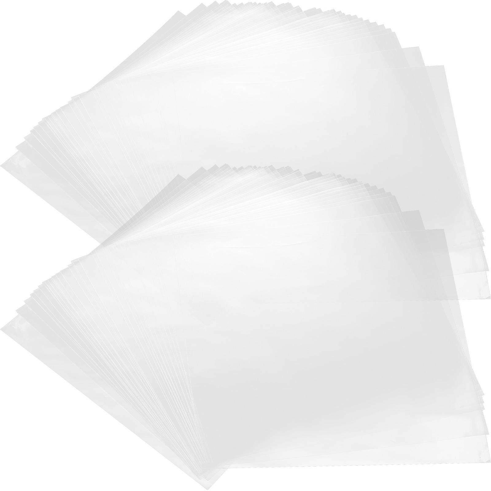 Vinyl Record Sleeve for CD Storage White PP Material Crystal Clear Protective Cover 50 Pieces