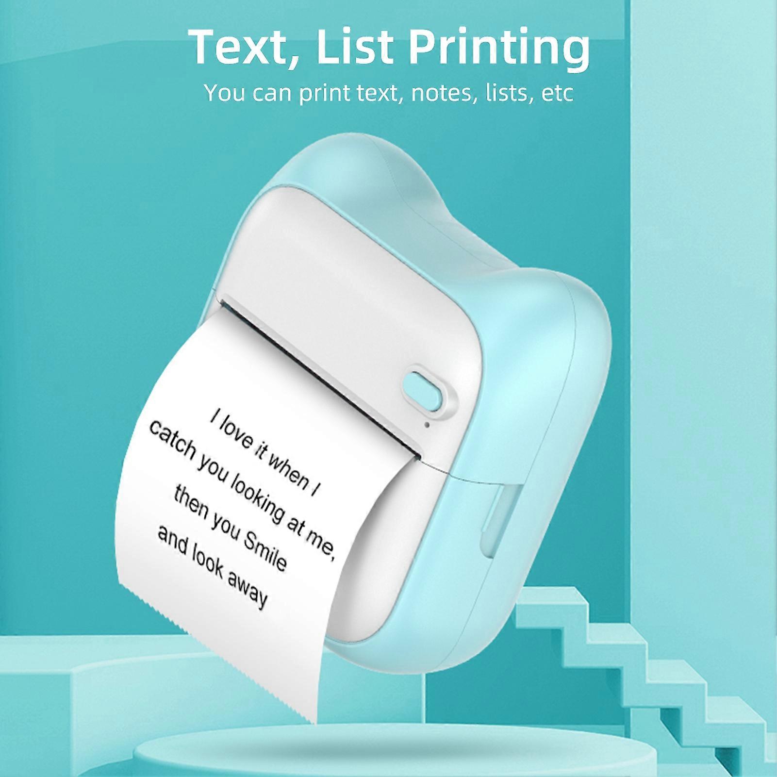 Mini Pocket Photo Printer Portable Thermal Printing Machine 203dpi Wireless BT Connection for Picture Lable DIY Handcraft List Meno Notes Journal Rec