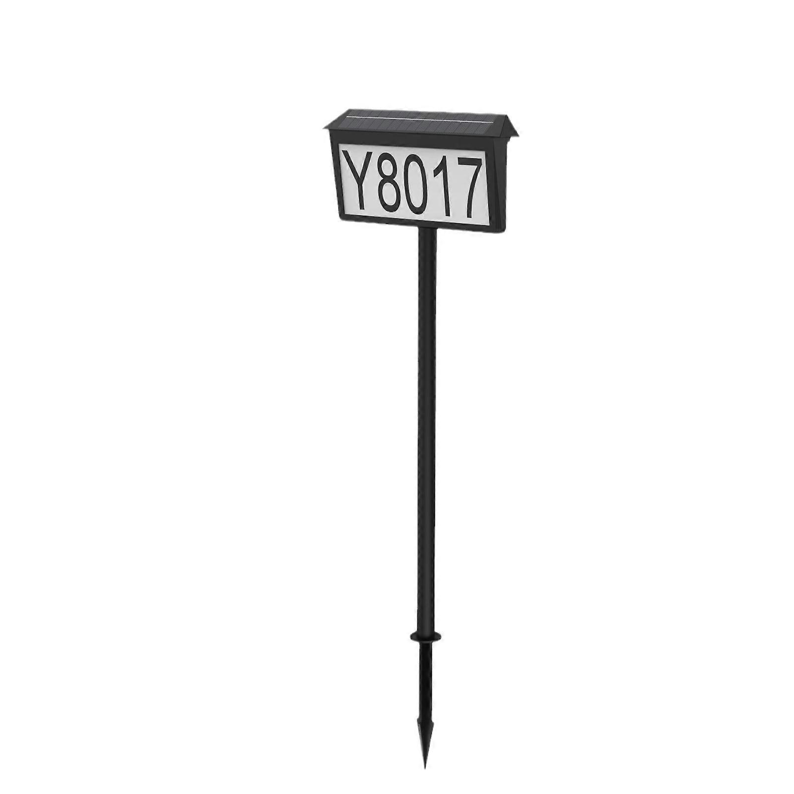 Solar House Number Light Ground Spike/Wall Mount Universal (3-Color Dimmable)