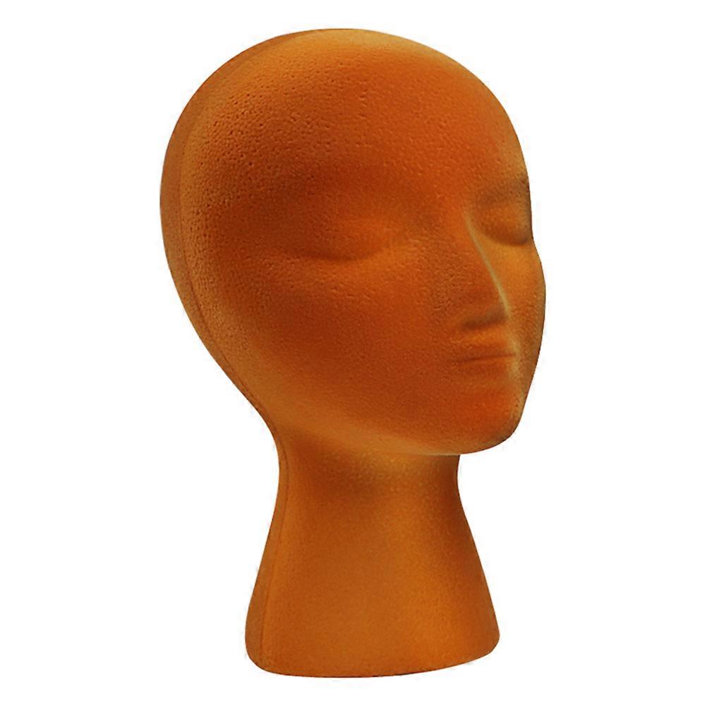 Orange Mannequin Head Model for Display Wig Hat Glasses Excellent for Salon Shop Use 1pc