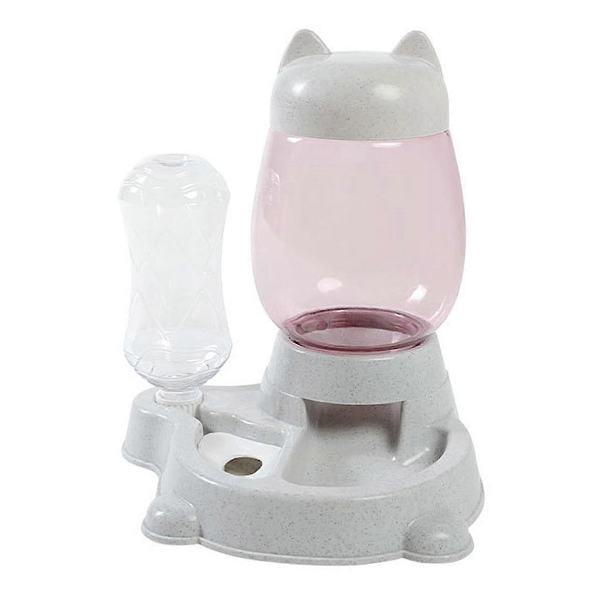 Automatic Water Dispenser for Cats and Dogs – Unique Cat Ear Design – Pet Water Fountain – Easy to Clean, Gray