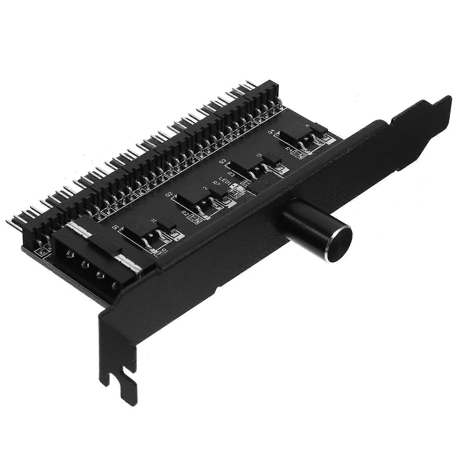 PC Cooling Fan Speed Controller Hub For DIY Users With Silent Operation Rectangular Design 1Pack