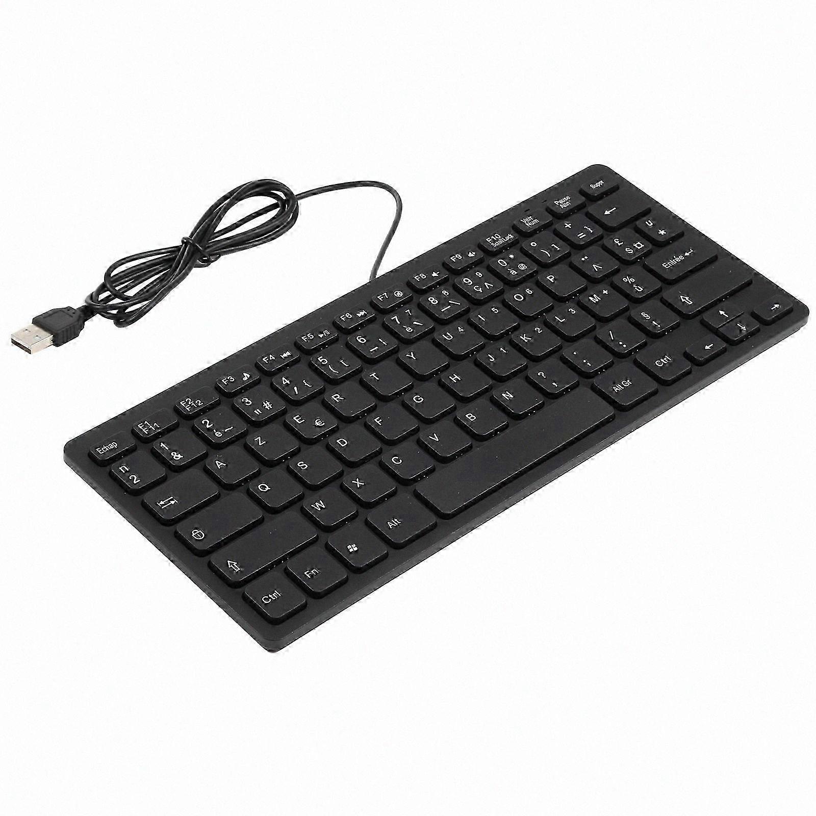 Compact Slim Keyboard with French Layout, Wired Connection