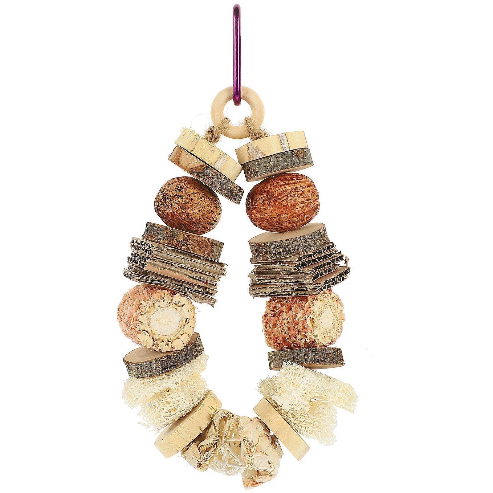 Rattan and Wood Chew Toy Set for Small Pets Perfect for Playing and Entertainment Large and Small Sizes