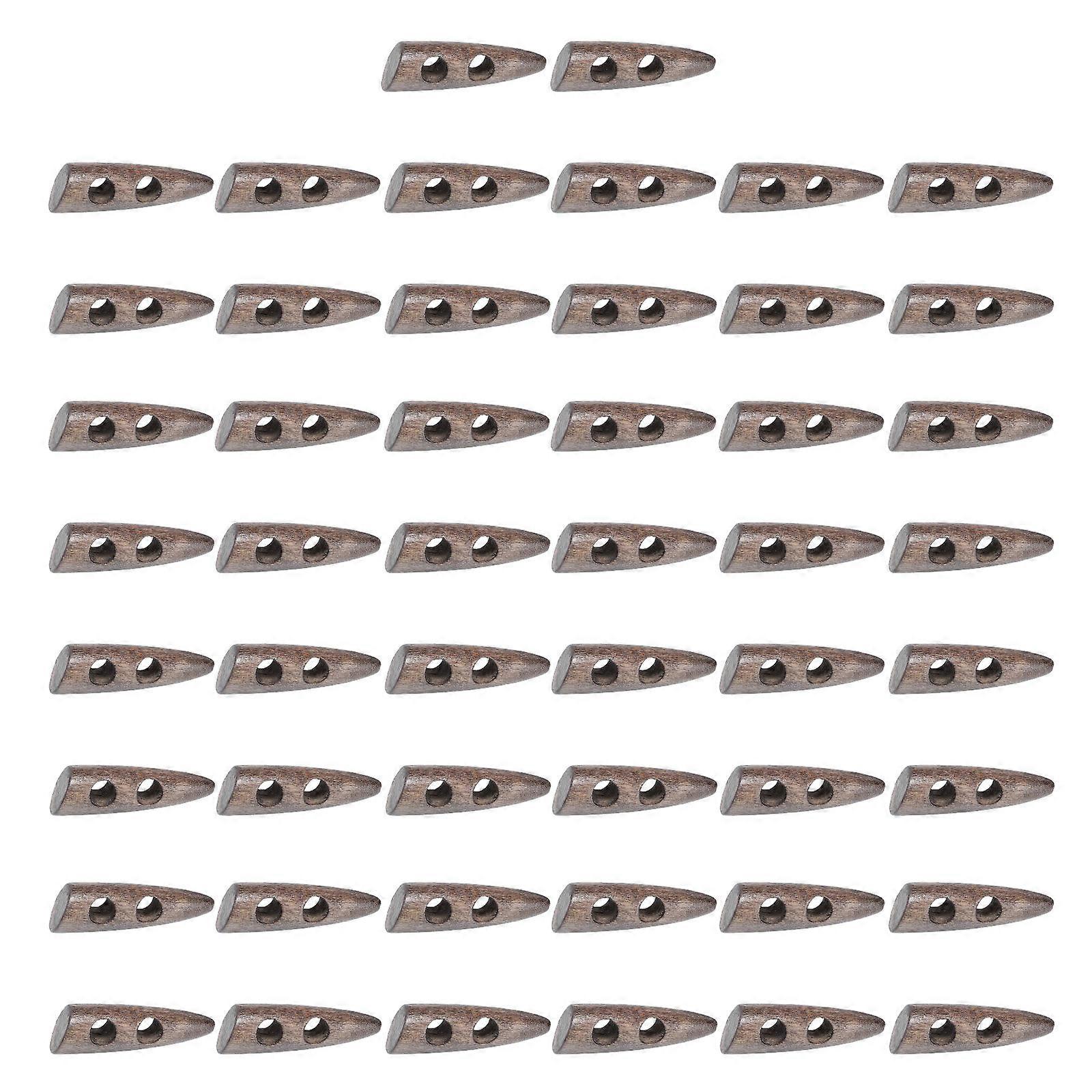 50pcs Olive Wooden Horn Buttons for Coats Sweaters Baseball Uniforms DIY Projects