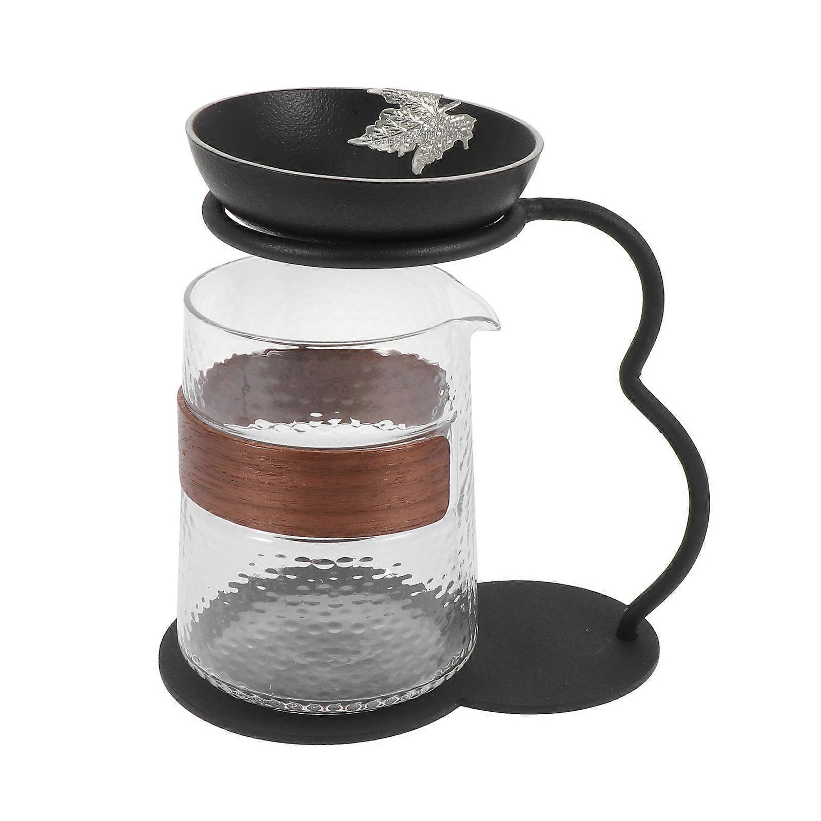 Ceramic Kung Fu Tea Set Indoor Use Tea Drinking Supplies Round Shape Transparent 1 Set