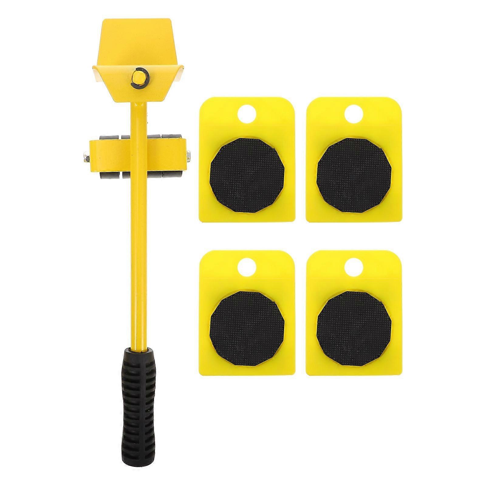 Furniture Moving Tool Set for Easy Lifting of Heavy Appliances and Furniture 5Pcs in Yellow Color