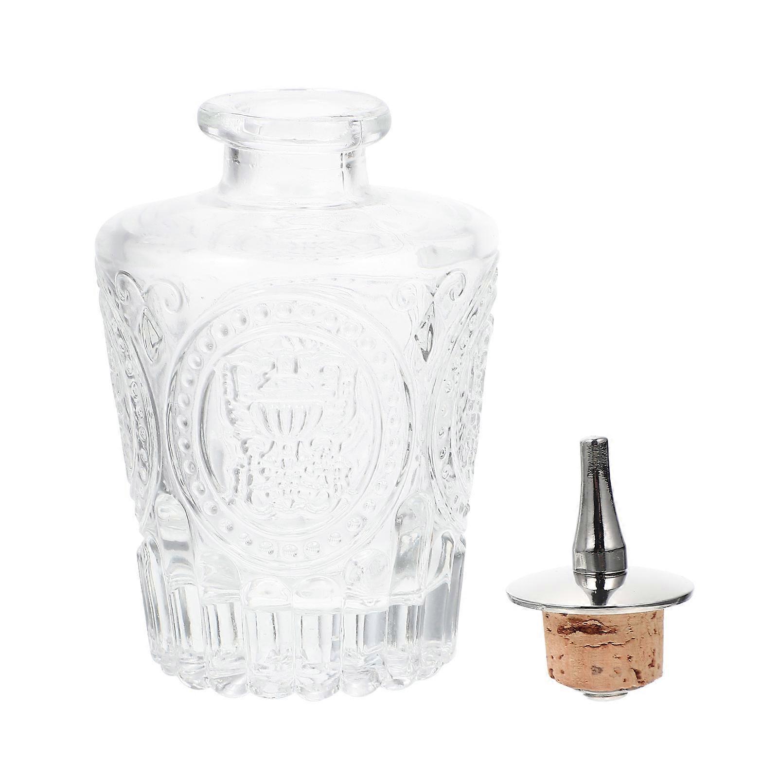 Transparent Glass Bitters Bottle with Removable Plug for Storage Use Helps Keep Bitters Fresh 70 ml