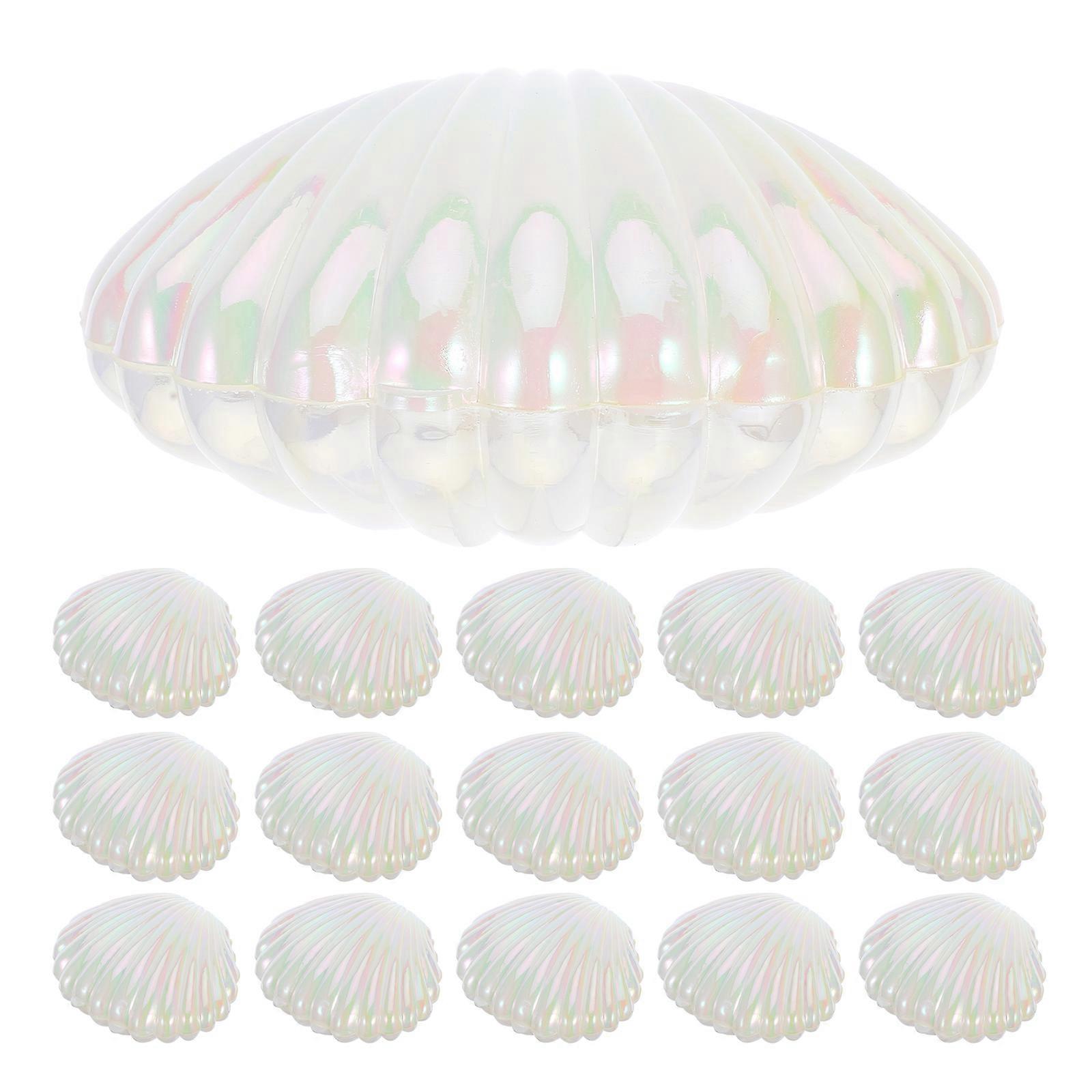 24pcs Pearlescent Seashell Candy Boxes – Decorative Containers for Weddings, Birthdays, Showers – Elegant Small Trinket Boxes for Party Favors &
