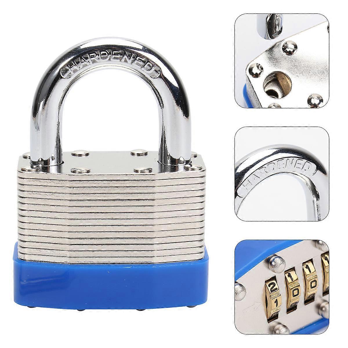 Durable Blue Luggage Lock with Password for Travel Use, Iron Material,