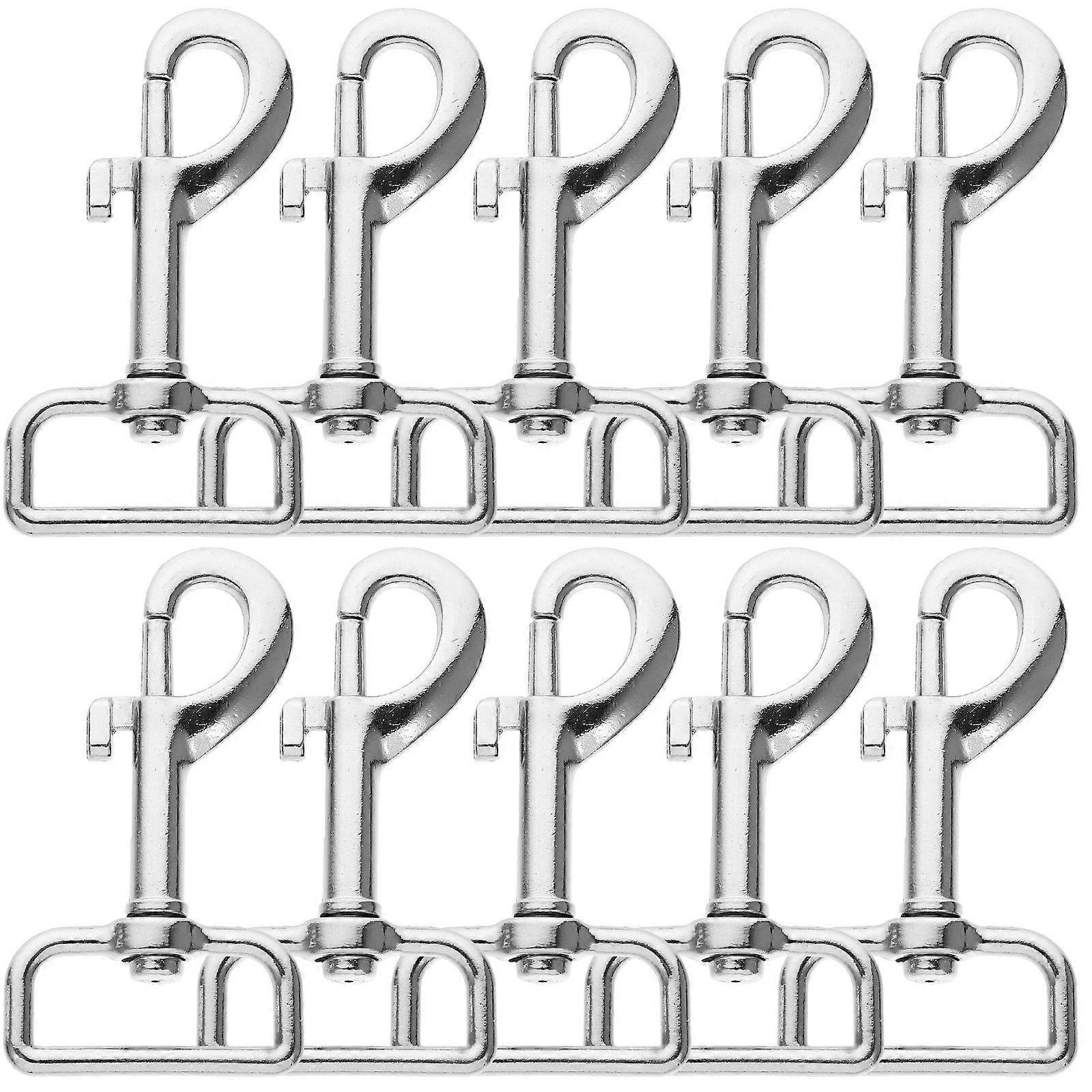 10Pcs Dog Leash Clasp Heavy Duty Snap Hooks Clips Pet Leashes Key Chains