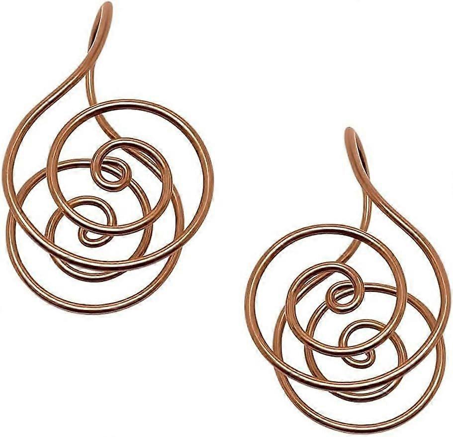 Meditasyon ve Enerji Şifası için Bakır Avuç İçi Yüzük Reiki Spiral El Yüzükleri, Kristal Çalışmaları için El Yapımı Reiki Bakır Bilezikler (Mücevhersiz, 2 Adet)
