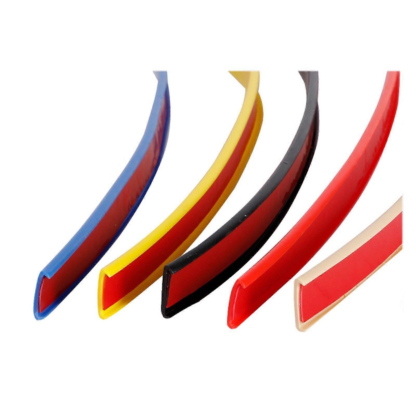 U-Shaped Furniture Edge Tape 16m, Self-Adhesive Flexible TPE Edge Protection for Table Cabinets, Black U15mm