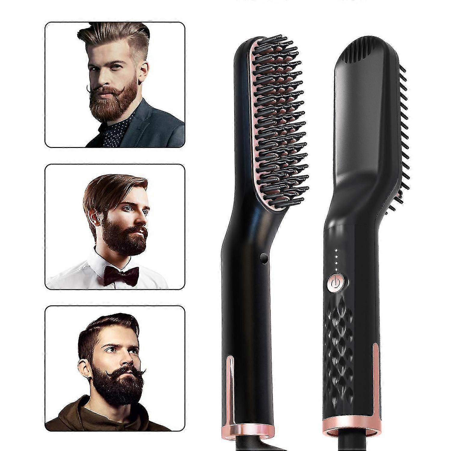 Professional Beard Straightener Comb for Men - Electric Heating Tool for Grooming