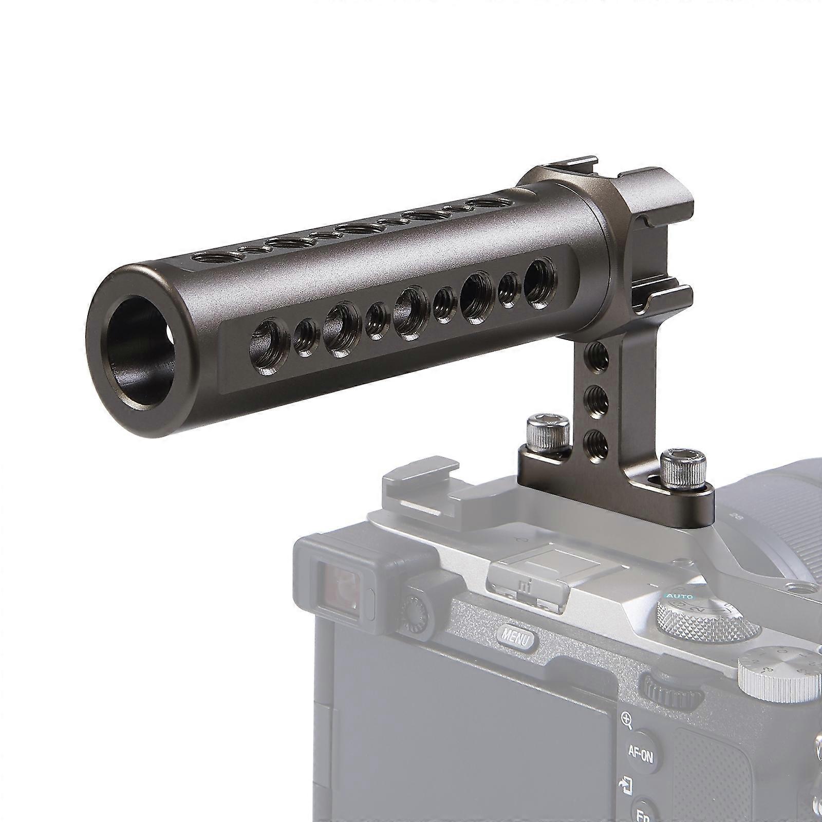 TKdaddy PULUZ PU3072GT Aluminum Alloy Top Handle with 3 Cold Shoe Mounts for Mirrorless DSLR Camera