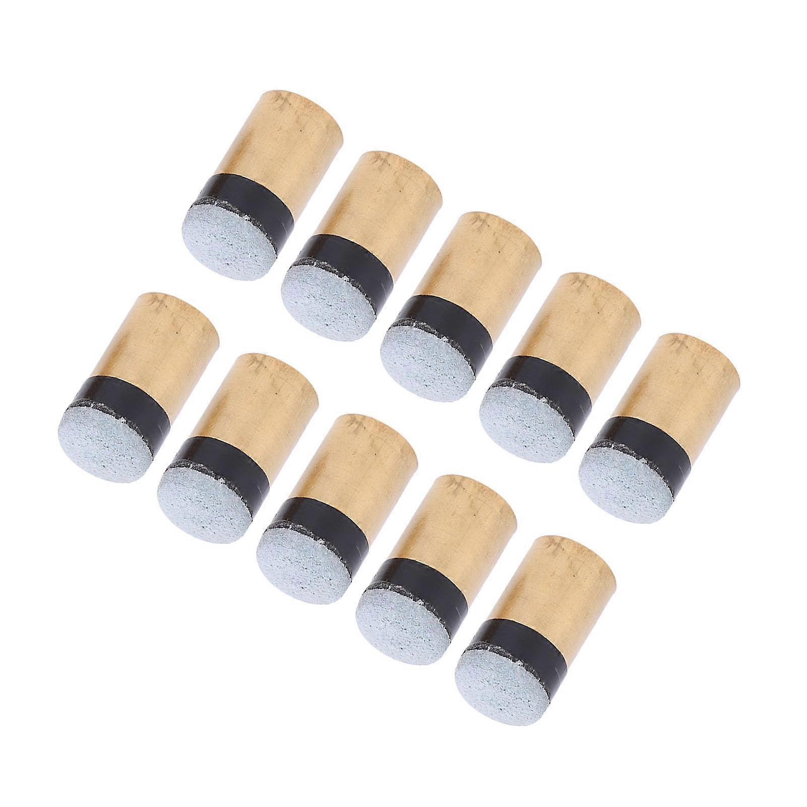 10pcs 11MM Copper PU Leather Billiards Pool Cue Tips Screwon