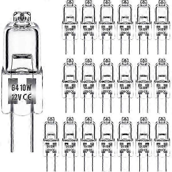 G4 halogenlamper 10W 12V - Varm hvid - 10W 20stk