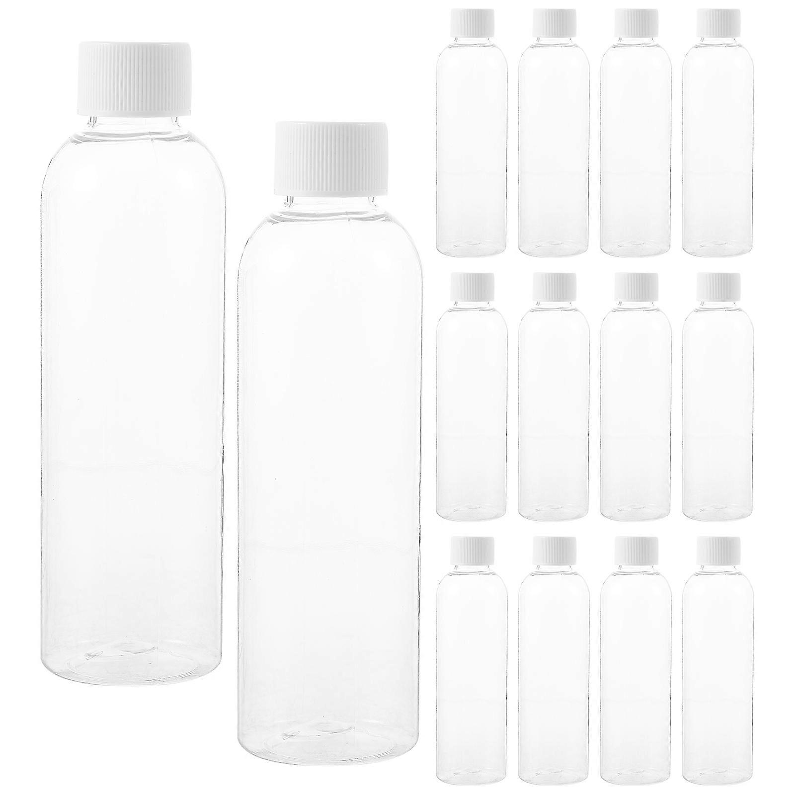 Clear Plastic Bottles Multi-Function Milk Bottles for Household Use Beverage Containers Plastic Reusable 20Pcs