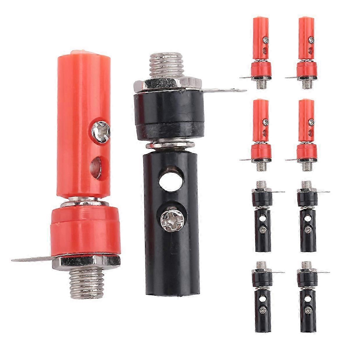 Mufe și prize banană de 4 mm (negru și roșu, 10 bucăți fiecare) Set de conectori jack