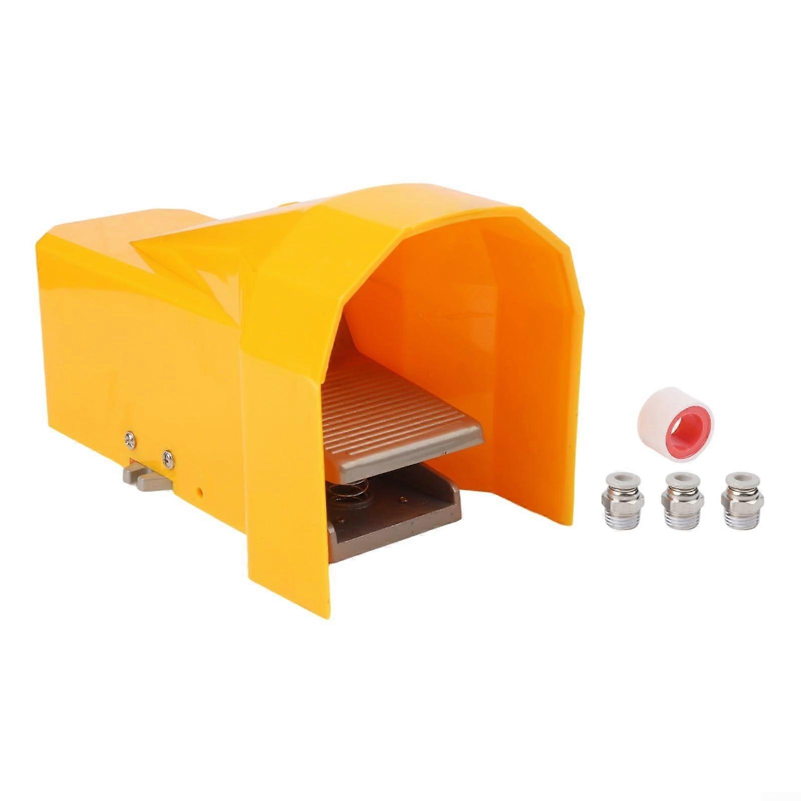 4F21008LG Pneumatic Foot Switch with Protective Lock and Cover for Industrial Automation Including Printing, Welding, and Textile Equipment Ref: 3302