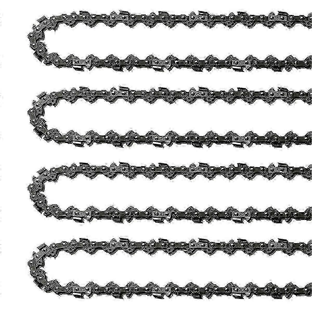 4-Pack 14-Inch Chainsaw Chains - 52 Drive Links, 3/8" LP Pitch for Low-Profile Bars