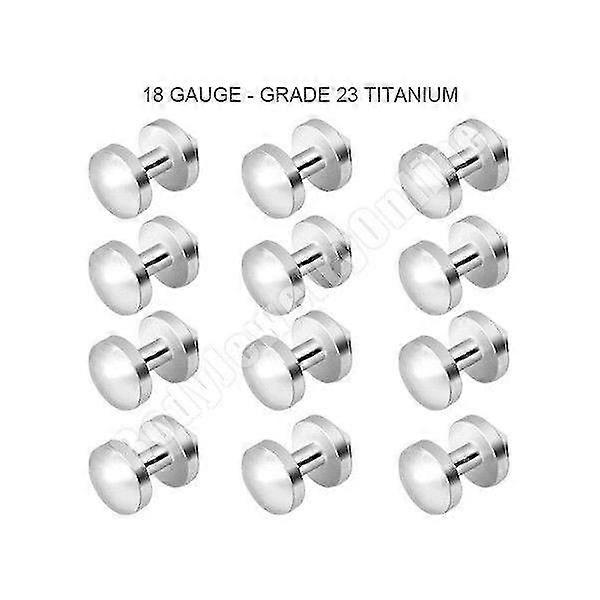 12pc Disc Top Titanium Skin Diver Dermal Anchor