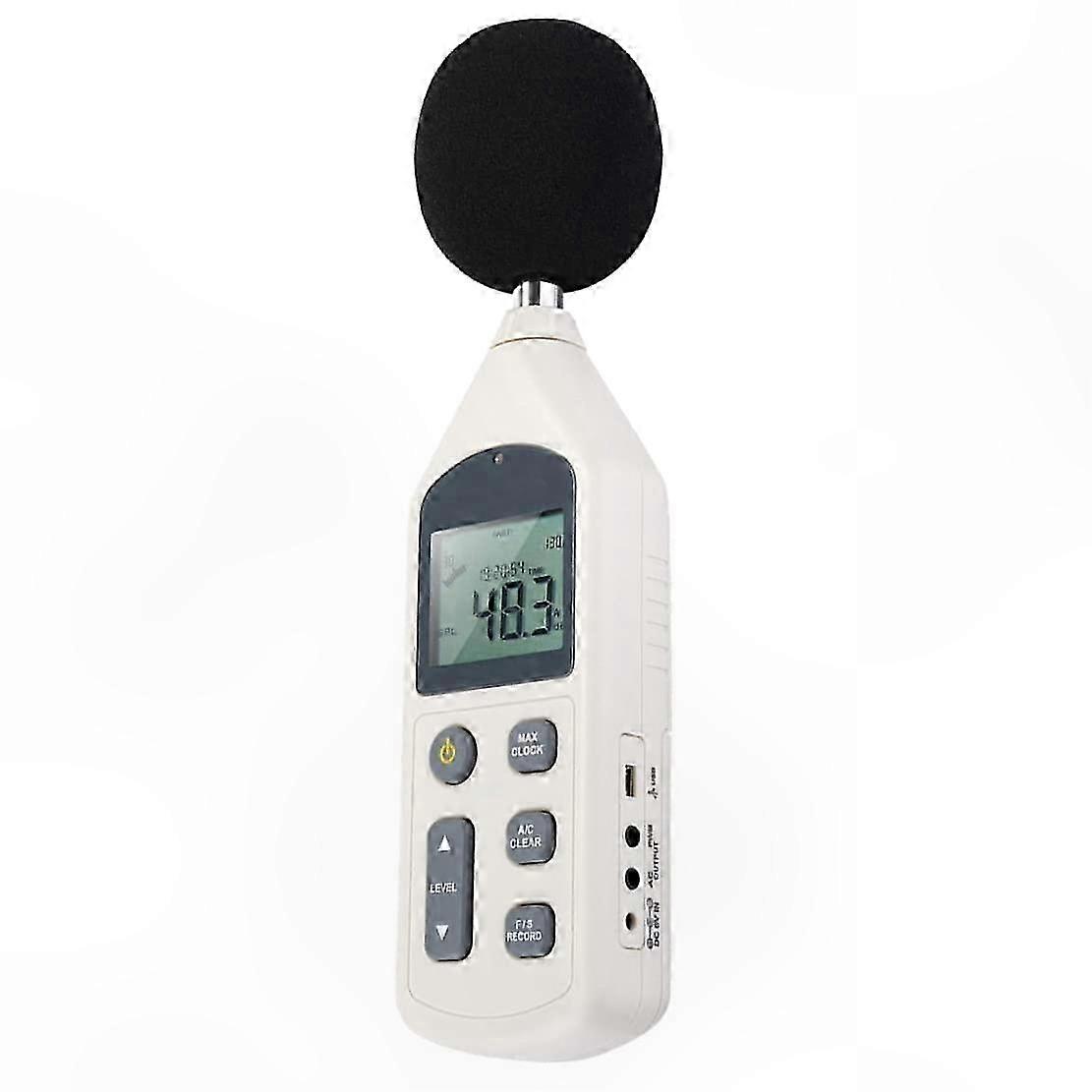 Digital Sound Level Meter, Mini Decibel Tester 30-130DBA LCD Display Fast/Slow Response A/C Measurement Tool