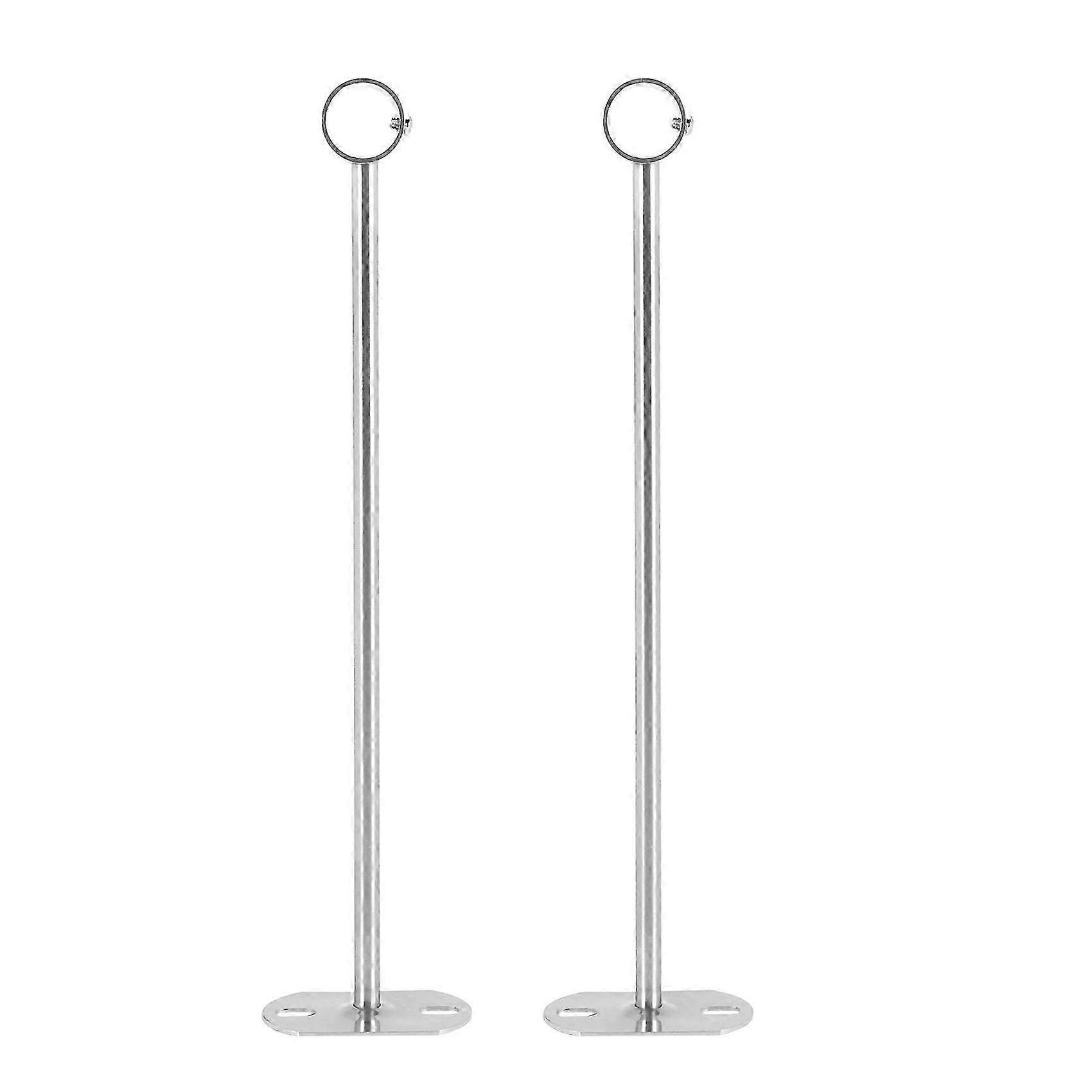 Ceiling-Mount Bracket, Wardrobe Pipe Bracket, 32mm Dia, Wardrobe Rod Lever Support Holder Pipe Flange Socket 2Pcs(350mm)