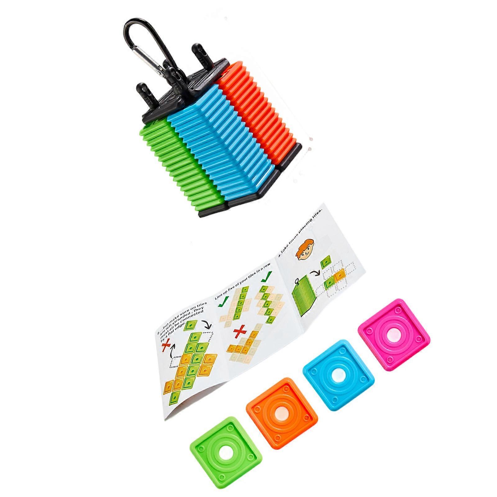 Easy to Carry Five In A Row Chess Board Game Puzzle Toy With Colorful Pieces For Camping Travel Outdoor Party Gathering Multicolor