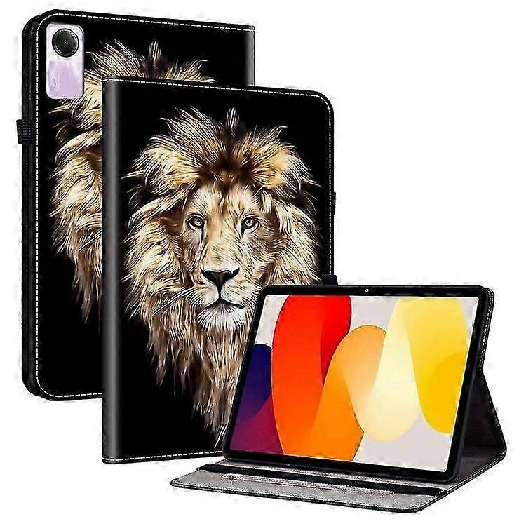 For Xiaomi Redmi Pad SE Leather Case Pattern Printed Stand Tablet Cover with Card Slots