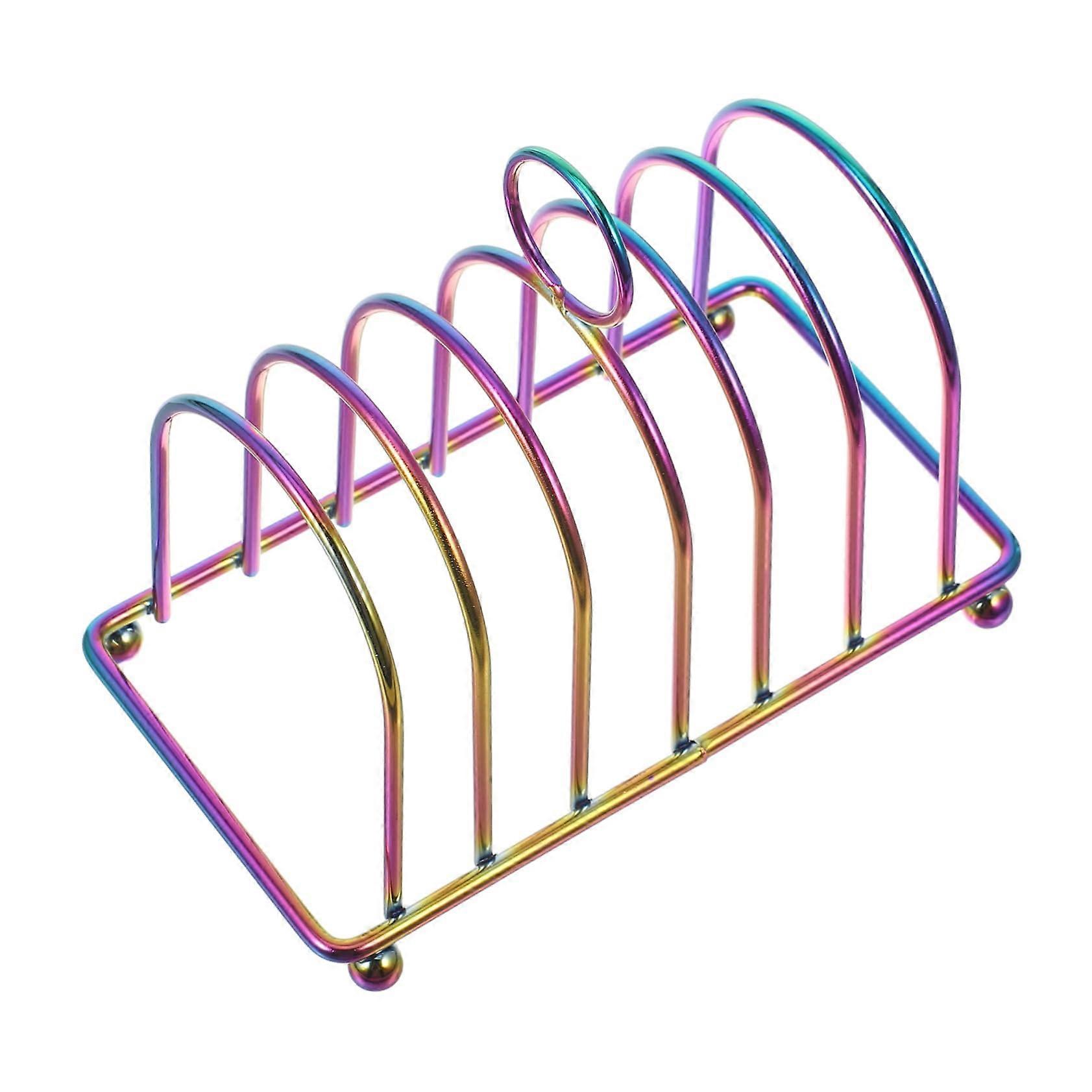 Stainless Steel Toast Holder, SpaceSaving, Compact Countertop Organizer, Bread Slice Stand, Silver
