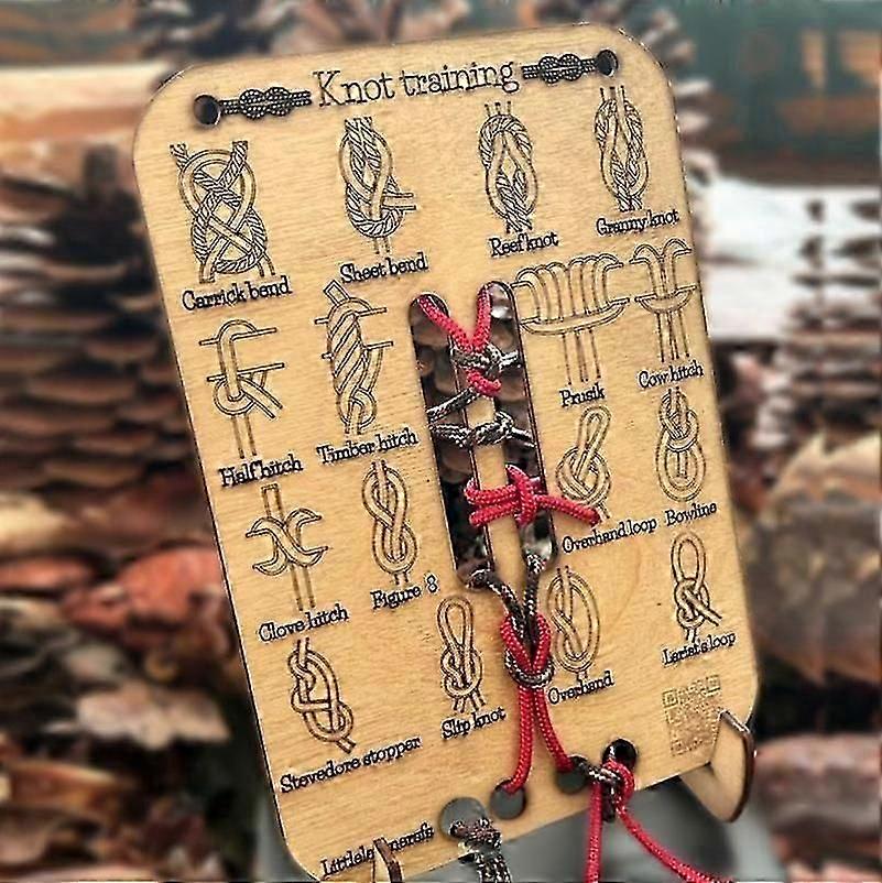 Knot Training Board Kit with Stand and 3 Ropes for Practice