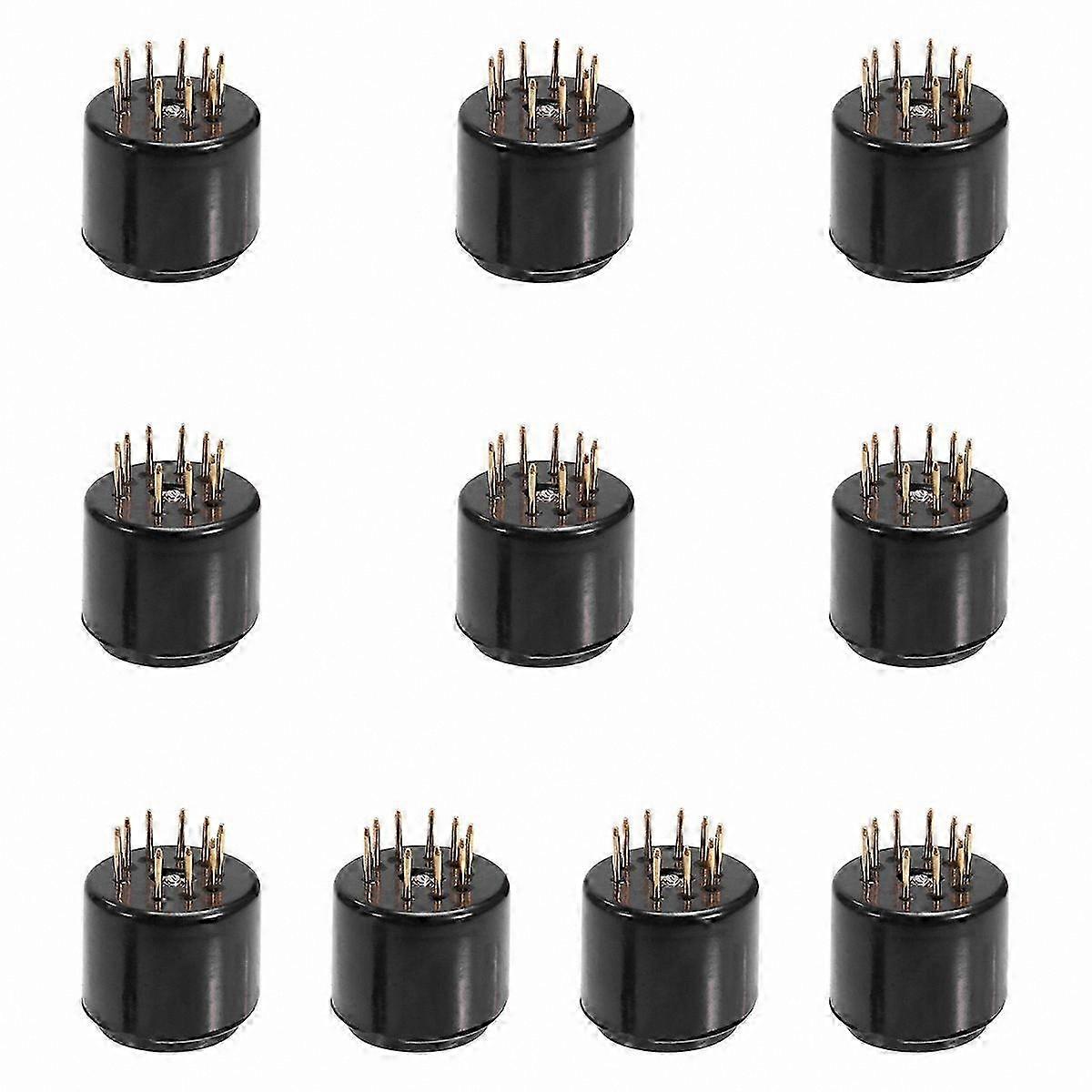 9-Pin Tube Socket Set for 6DJ8 and 12AX7 Testing Replacement Pack of 10