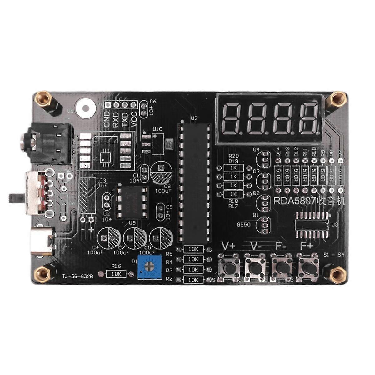 DC 5V DIY RDA5807M FM Radio 87-108MHz with Digital Tube Display Microcontroller Electronic Welding Practice Solder Kit