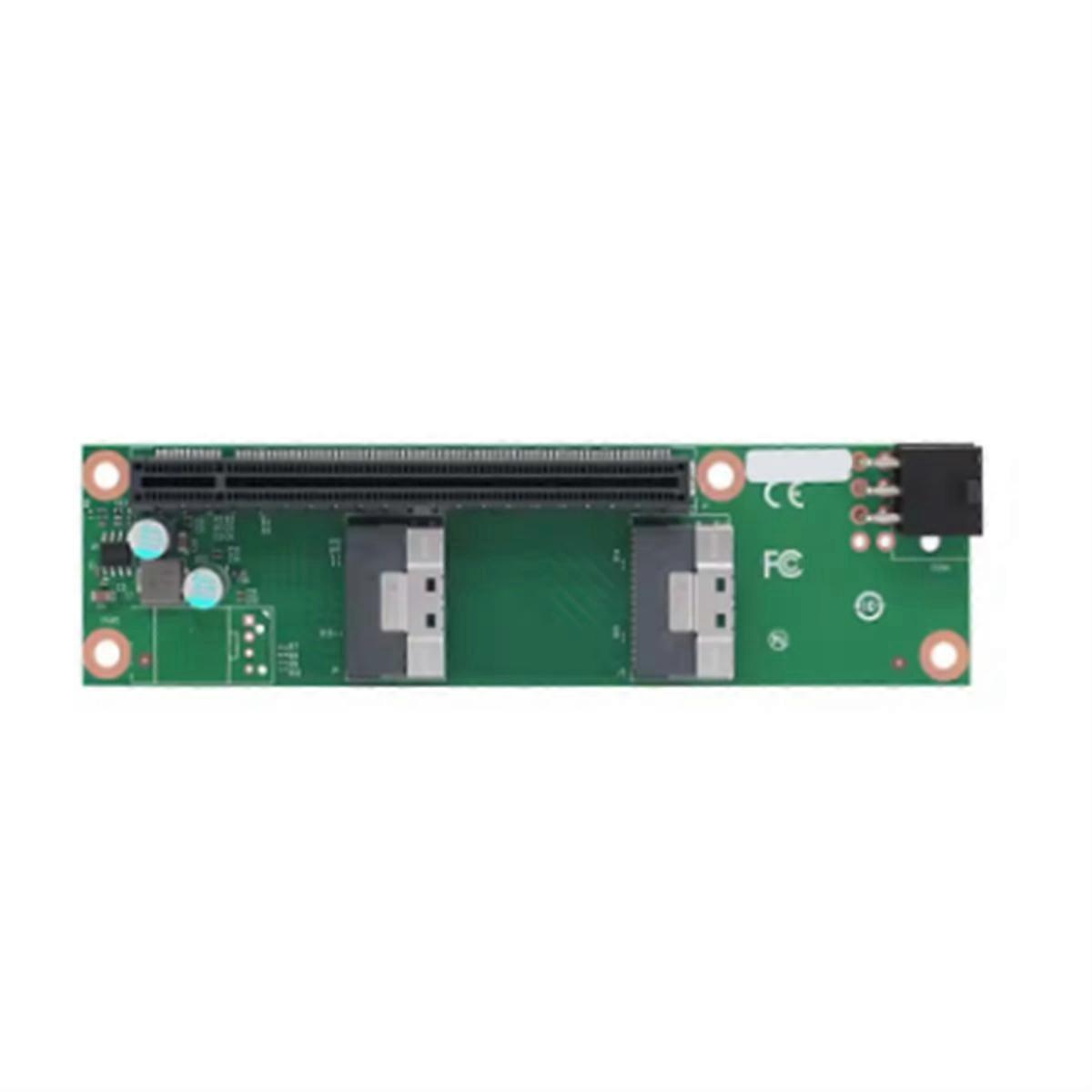CNS52CX16R 2-Port SlimSAS SFF-8654 8i to PCIe4.0 X16 Adapter, PCIe Slot Extend for PCIe Gen4.0 GPU/Network Card