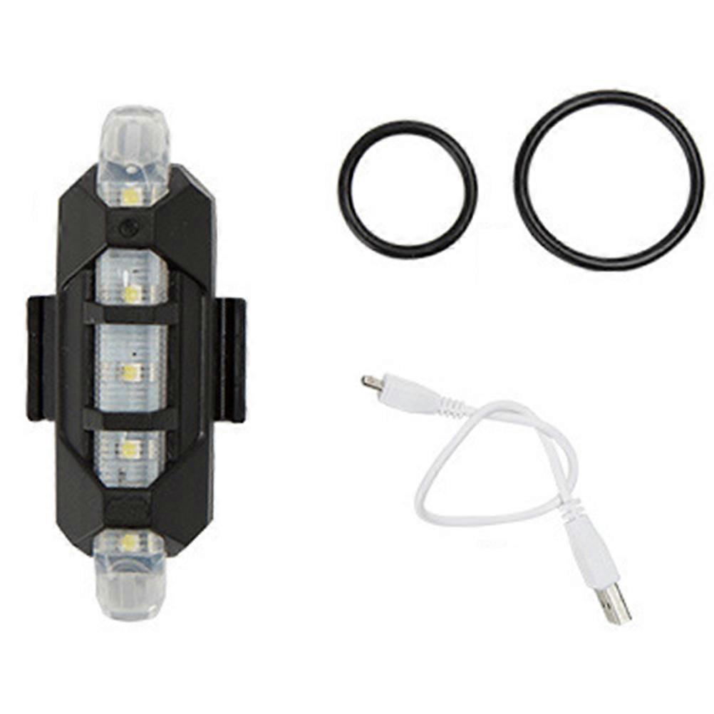 Blue USB Rechargeable Bike Tail Light with 12 Lumens Bright LED for Rear Bike Use Waterproof and Shockproof Fits 1234mm Tube