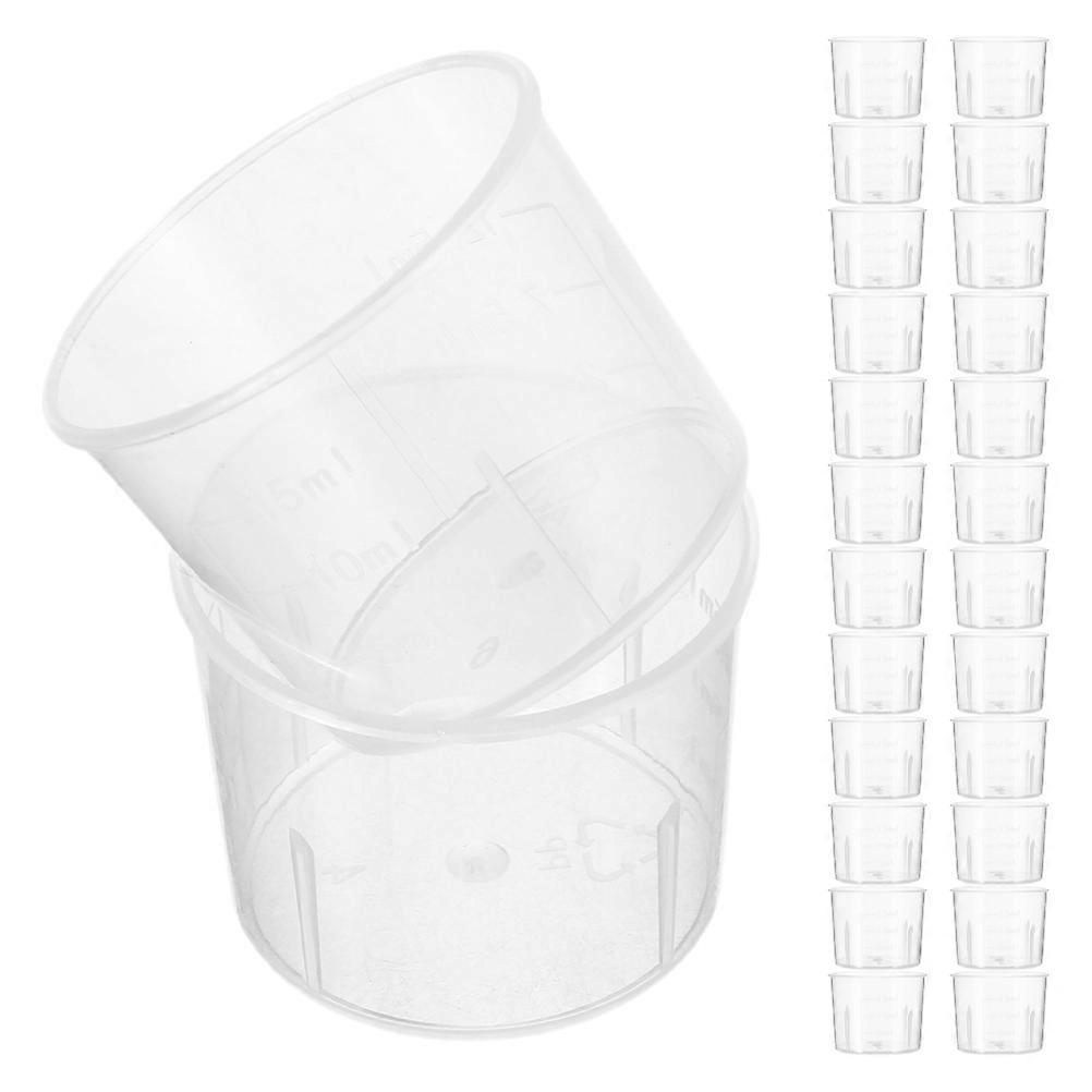 Measure Cups Plastic Small Graduated Cups for Laboratory 200Pcs Clear
