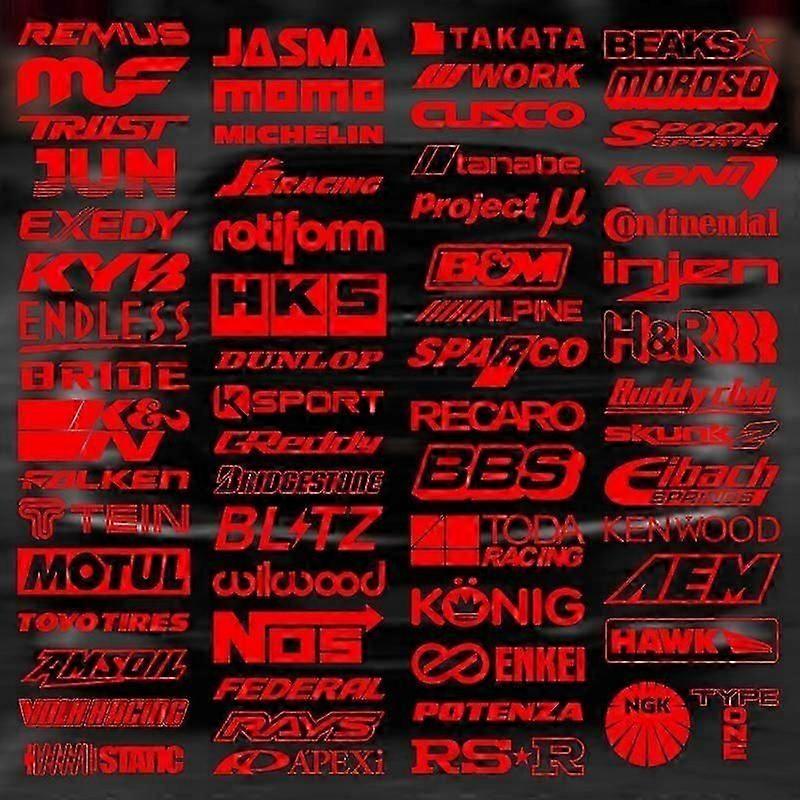 reflective car decals 15pcs set for JDM EDM turbo drift
