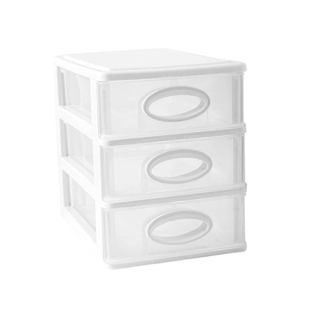 Stationery Cabinet 1Pcs White Plastic Dust-Proof Drawers Desktop Drawers Storage Solution