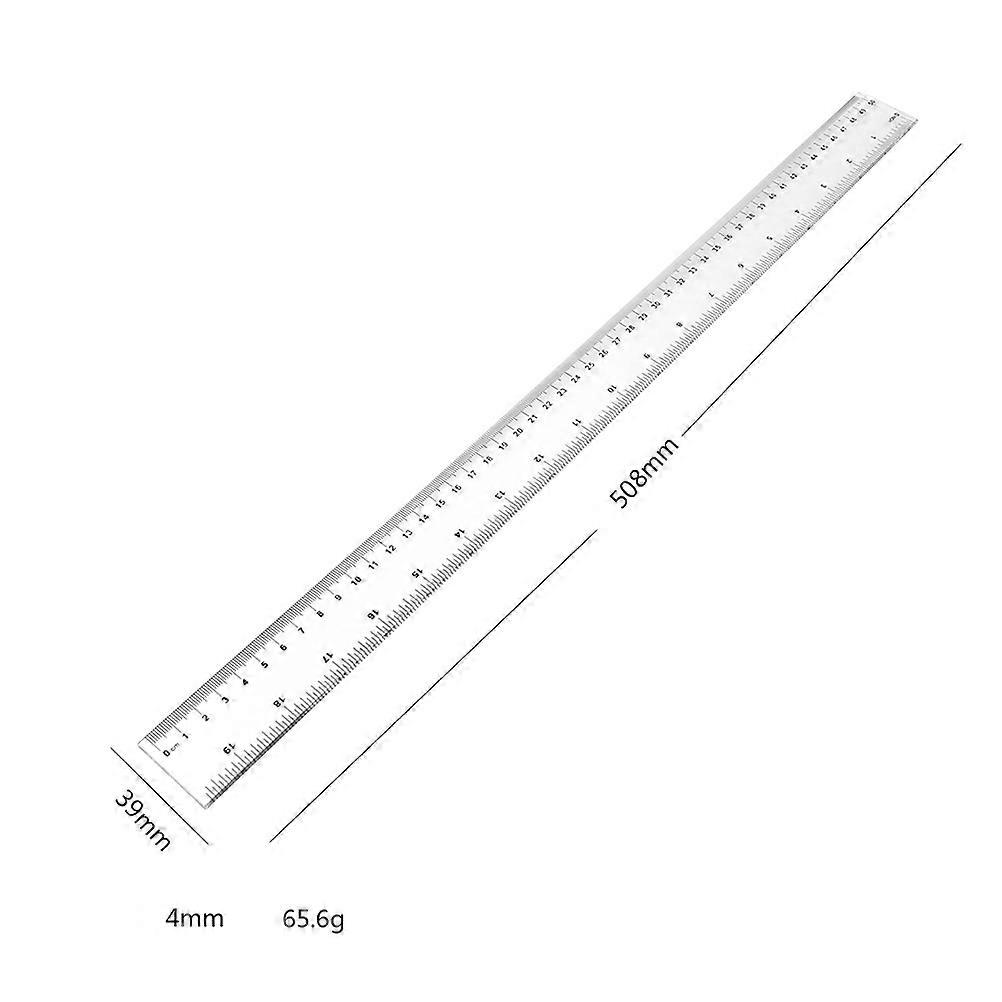 Transparent Plastic Ruler for Student Use Practical Measurement Tool with Clear Scales 6pcs 50cm