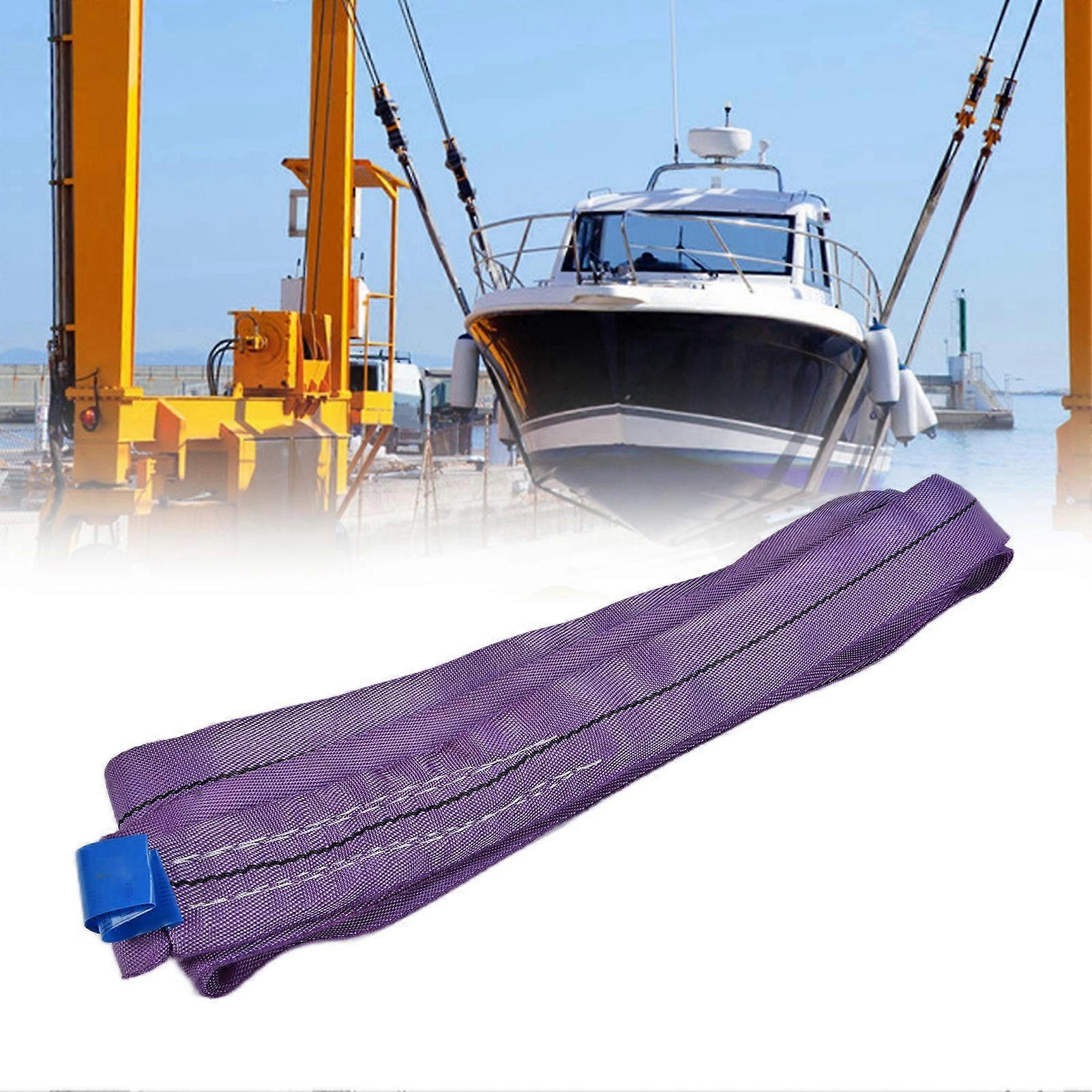 1T Round Lifting Sling Endless PES Flexible Straps High Strength Crane Rigging Accessories4 Meters