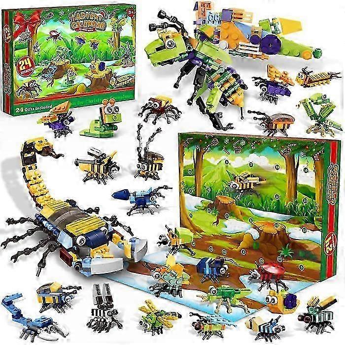 2025 Advent Calendar with 24 Animal Building Blocks - 24 Day Christmas Countdown Calendar Surprise Boxes