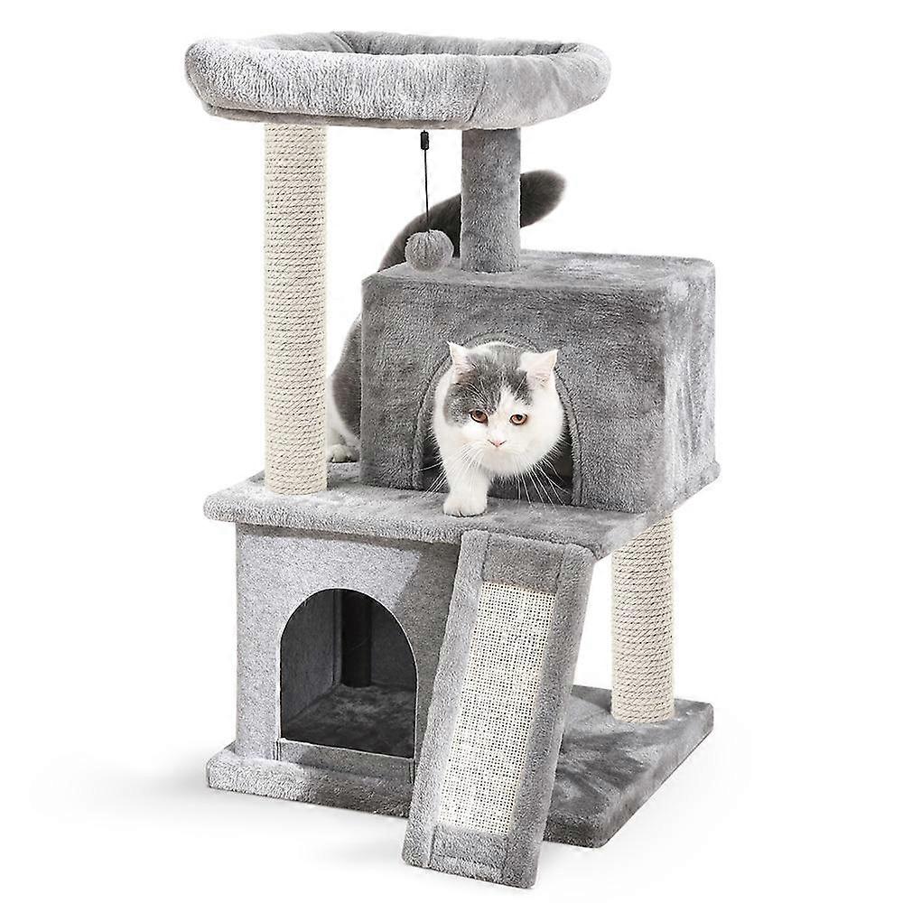 Trójwarstwowy podwójny żwirek Cat Climbing Frame Cat Tree One Sisal Cat Toy Cat Jumping Platform