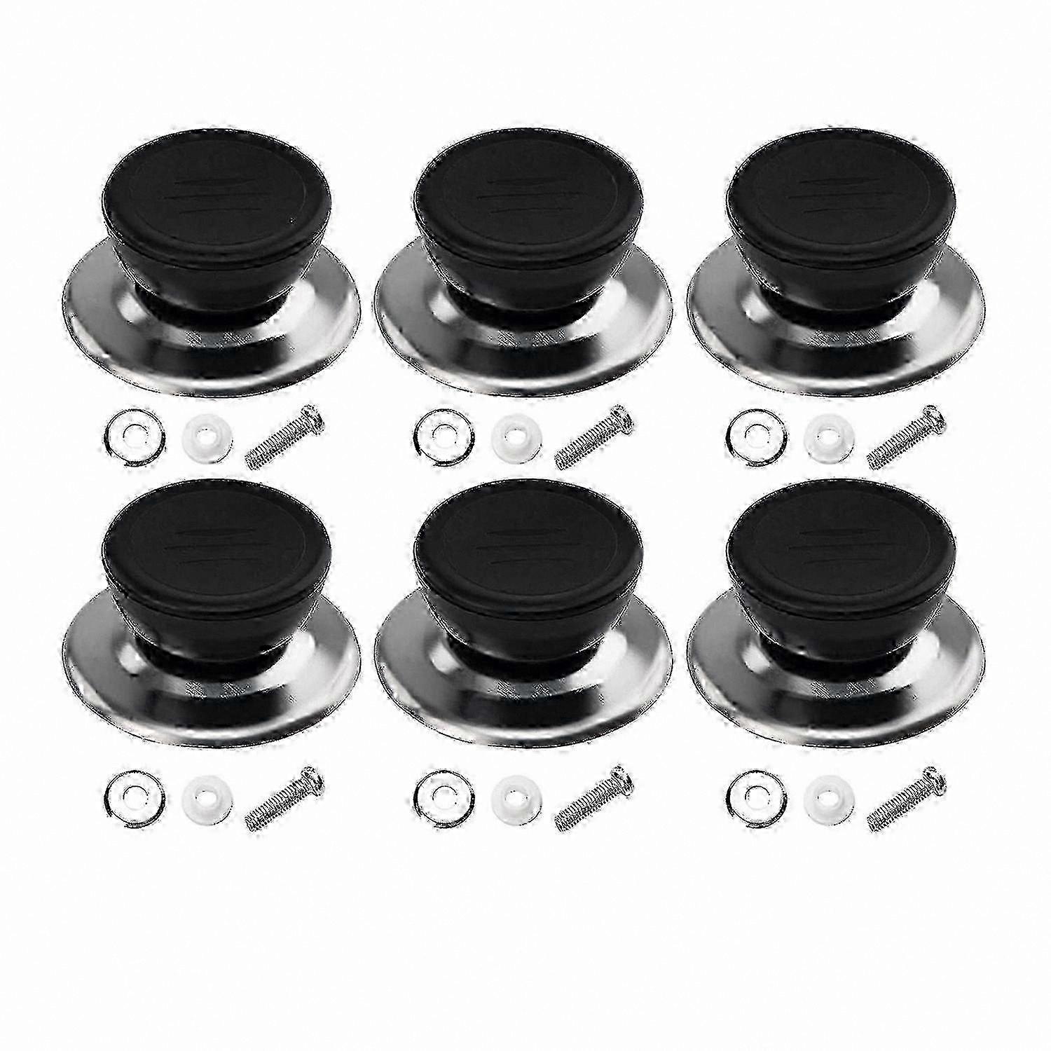 Replacement Knobs for Pot Lids, 6-Pack Cookware Handles for Kitchen Pan Lids